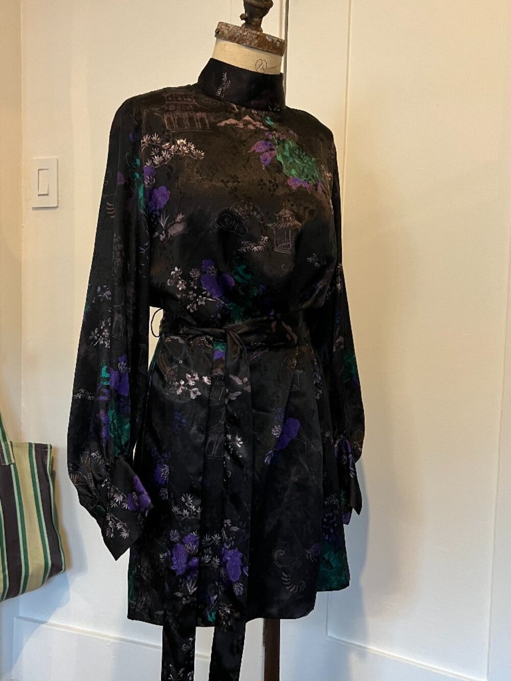 ZARA | JACQUARD SILK FLORAL MIDI DRESS | NWT